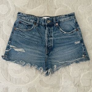 Zara high rise jean shorts